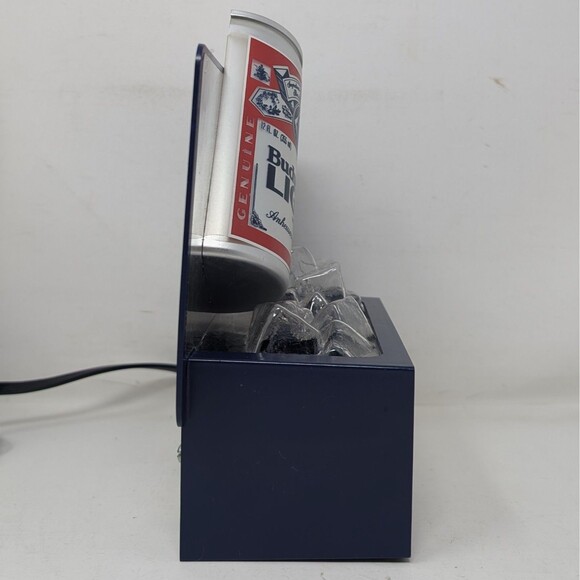 VTG Lot Of 2 Budweiser Light Bar Top Sign Bottle and Lighted Can On Ice Works - Picture 4 of 16